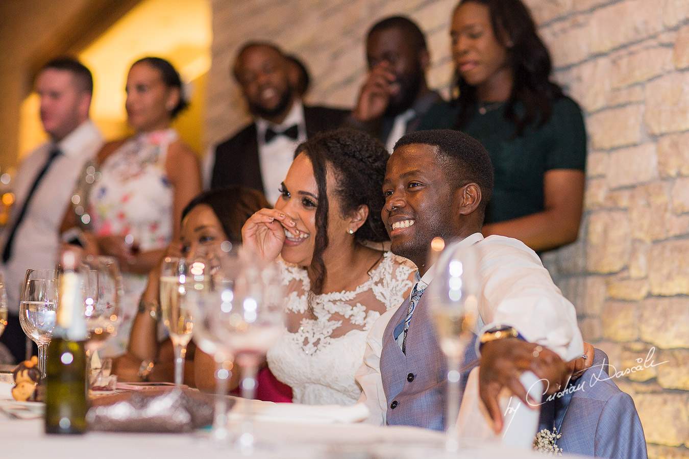 Speeches moments captured at a wedding at Minthis Hills in Cyprus, by Cristian Dascalu.