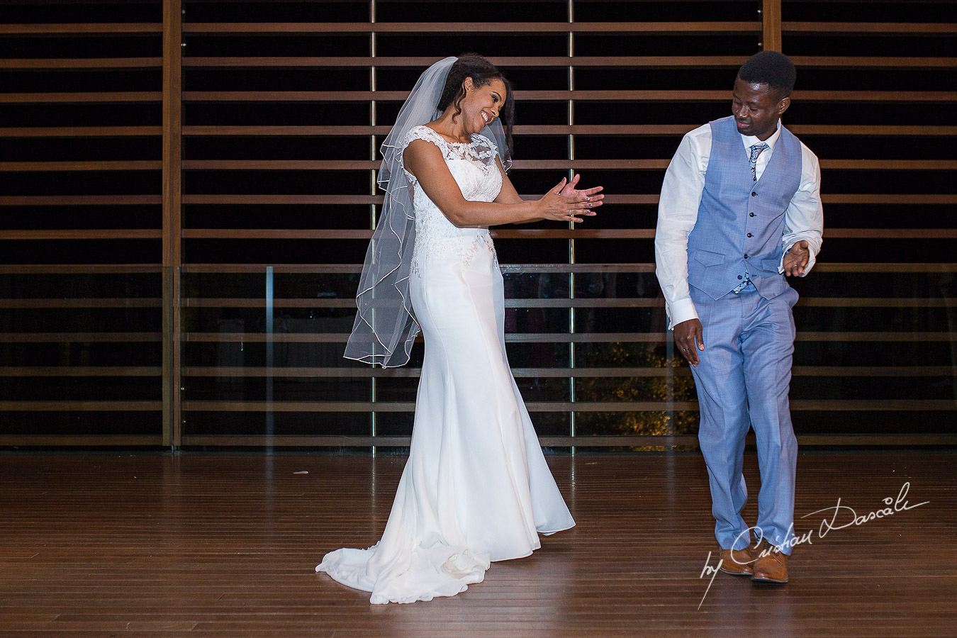 Bride and groom first dance moments captured at a wedding at Minthis Hills in Cyprus, by Cristian Dascalu.