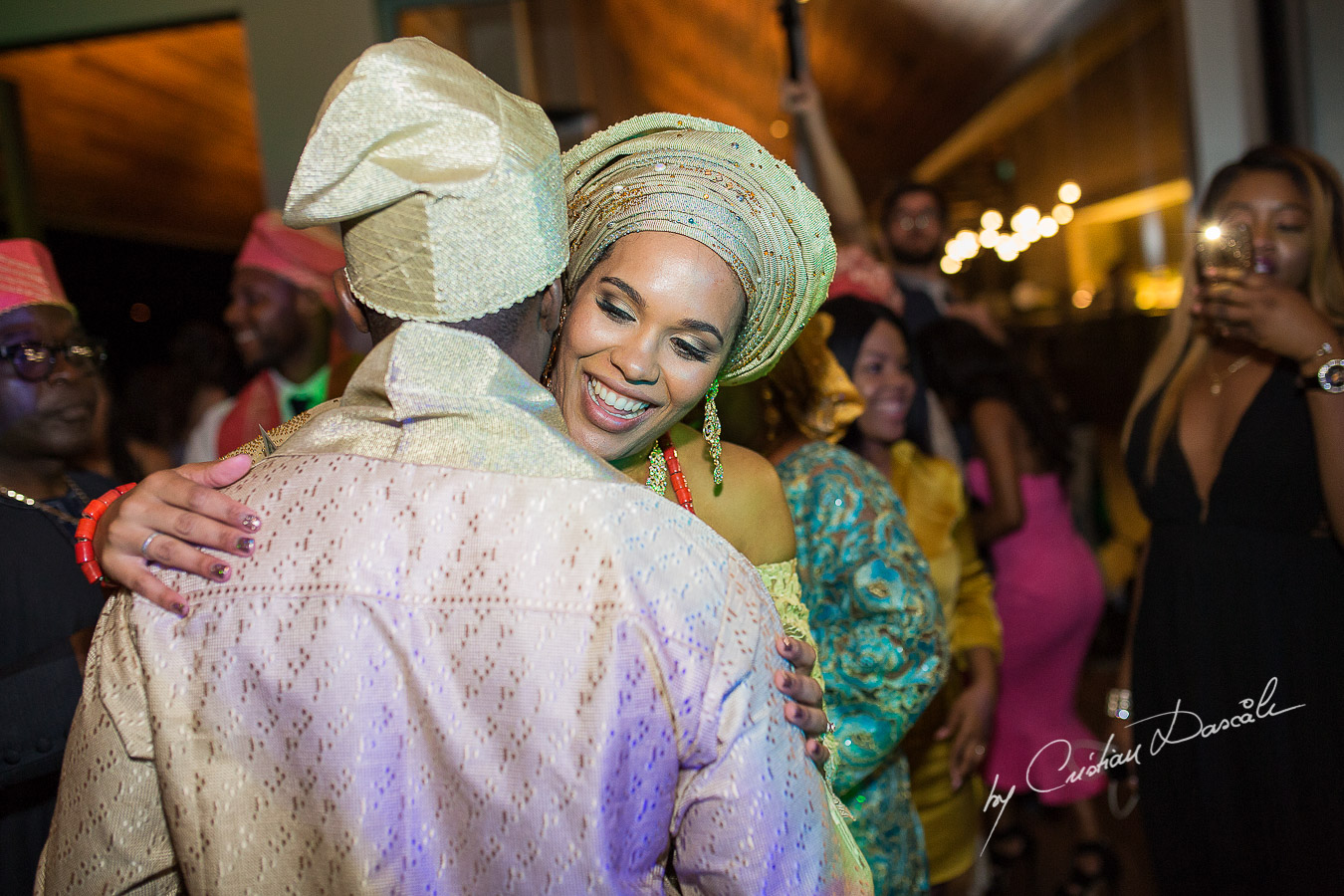 Bride and groom traditional first dance moments captured at a wedding at Minthis Hills in Cyprus, by Cristian Dascalu.