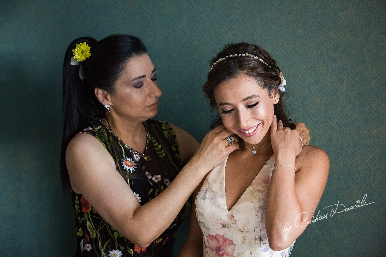 The Bride and her mother natural momentes during her getting ready as part of an Exclusive Wedding photography at Grand Resort Limassol, captured by Cyprus Wedding Photographer Cristian Dascalu.