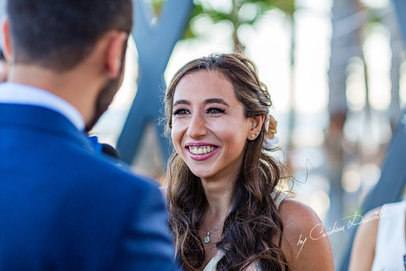 Genuine moments with the bride and groom during the ceremony, as part of an Exclusive Wedding photography at Grand Resort Limassol, captured by Cyprus Wedding Photographer Cristian Dascalu.