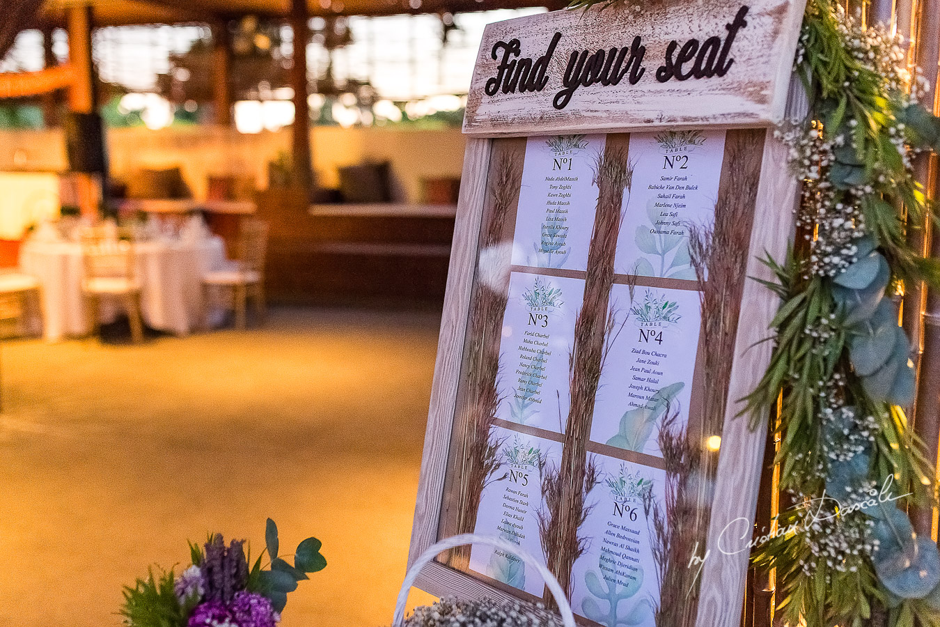 Wedding Decorations and Details photographed as part of an Exclusive Wedding photography at Grand Resort Limassol, captured by Cyprus Wedding Photographer Cristian Dascalu.