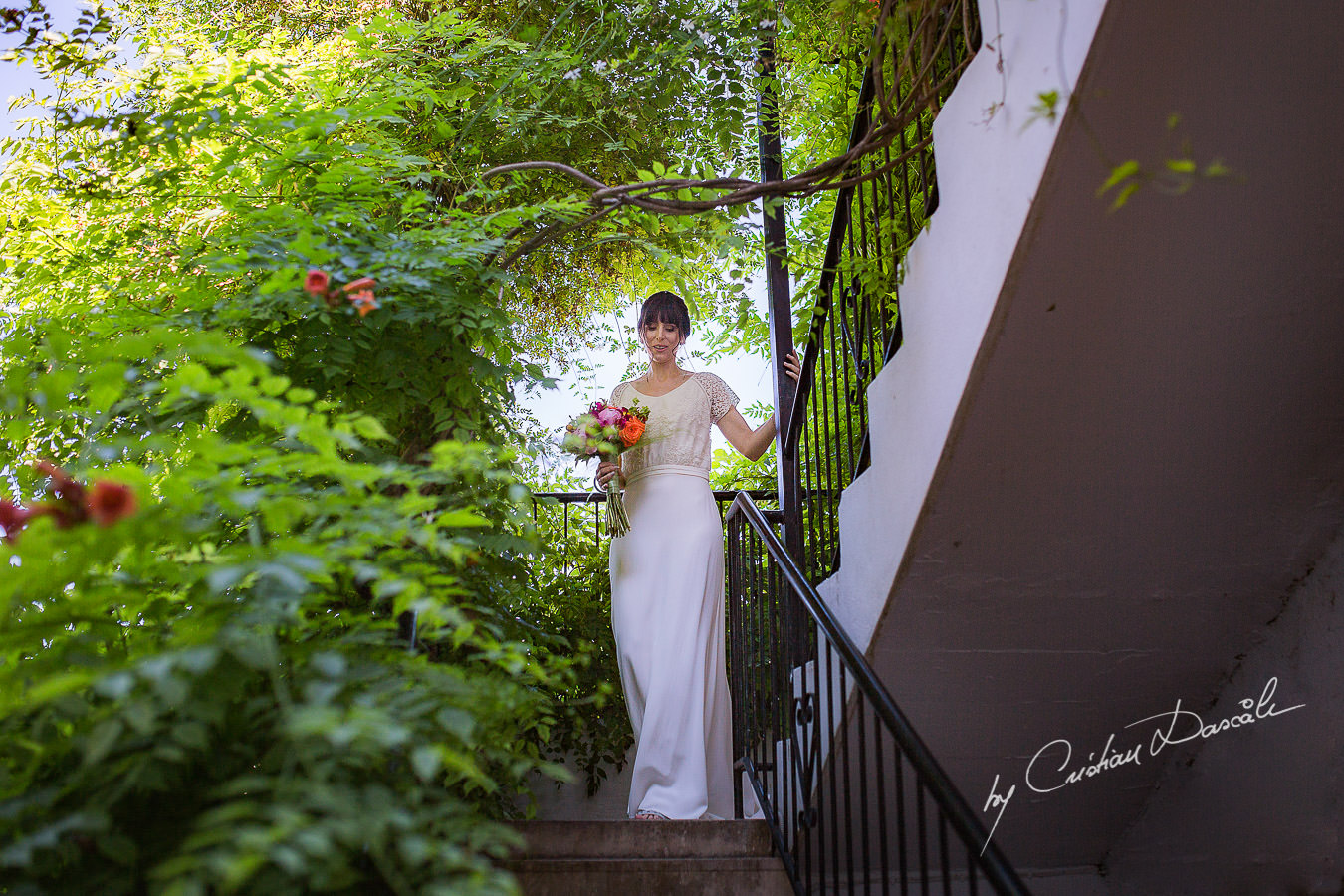 A beautiful wedding day at the Vasilias Nikoklis Inn in Paphos, captured by Cristian Dascalu. Bride's arrival.