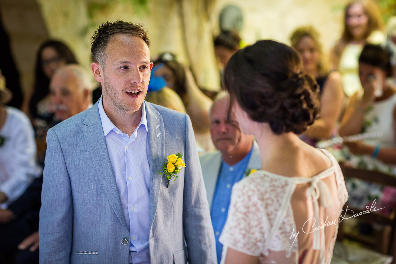 A beautiful wedding day at the Vasilias Nikoklis Inn in Paphos, captured by Cristian Dascalu. Ceremony moments.