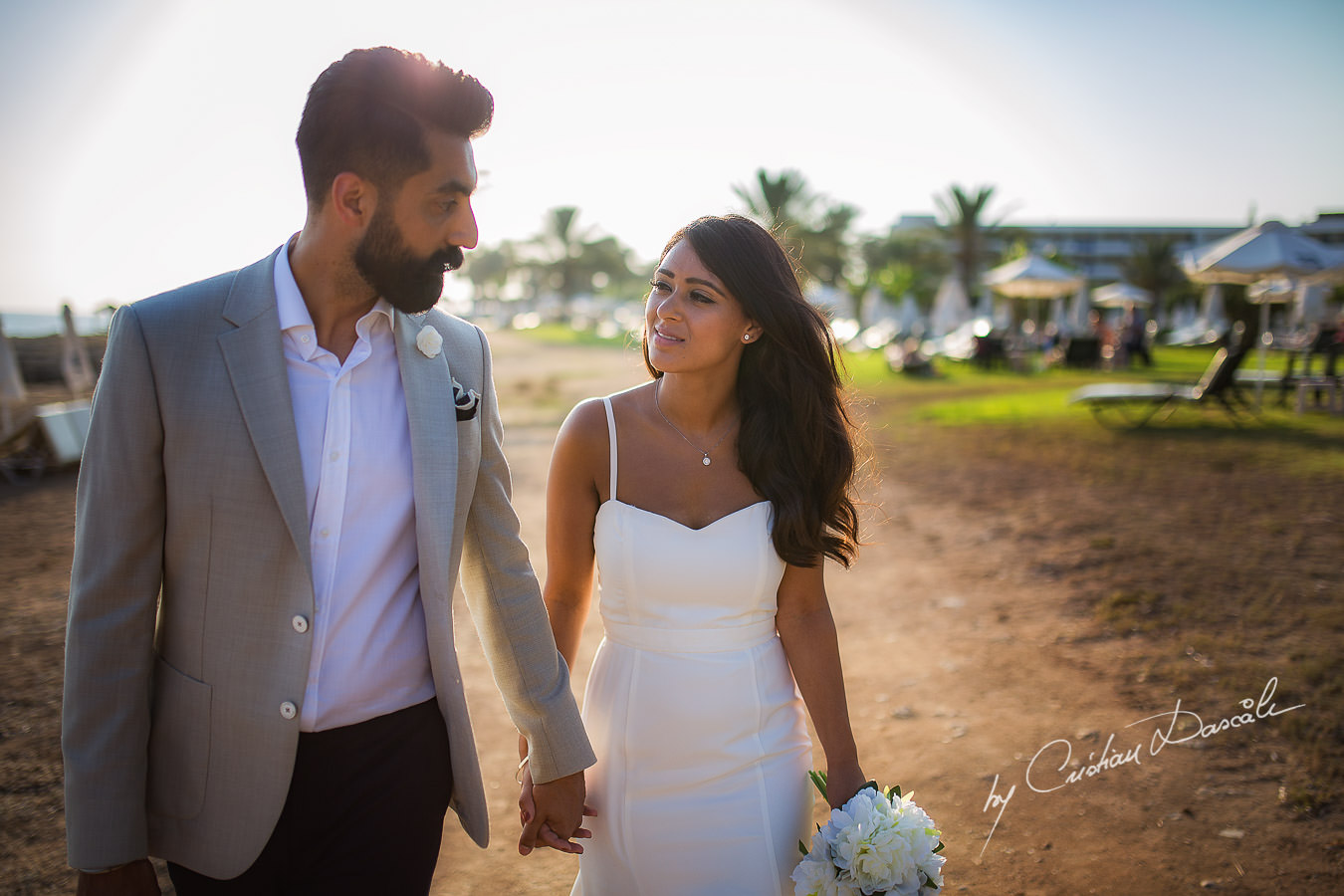 Moments photographed by Cristian Dascalu at Athena Beach Hotel in Paphos, Cyprus, during a symbolic wedding.