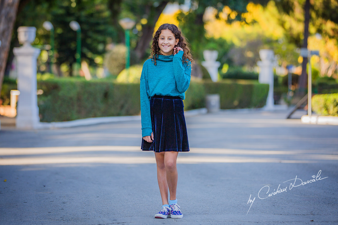 Beautiful young lady in the park, moments captured by Cristian Dascalu during a beautiful Limassol family photography photo session.