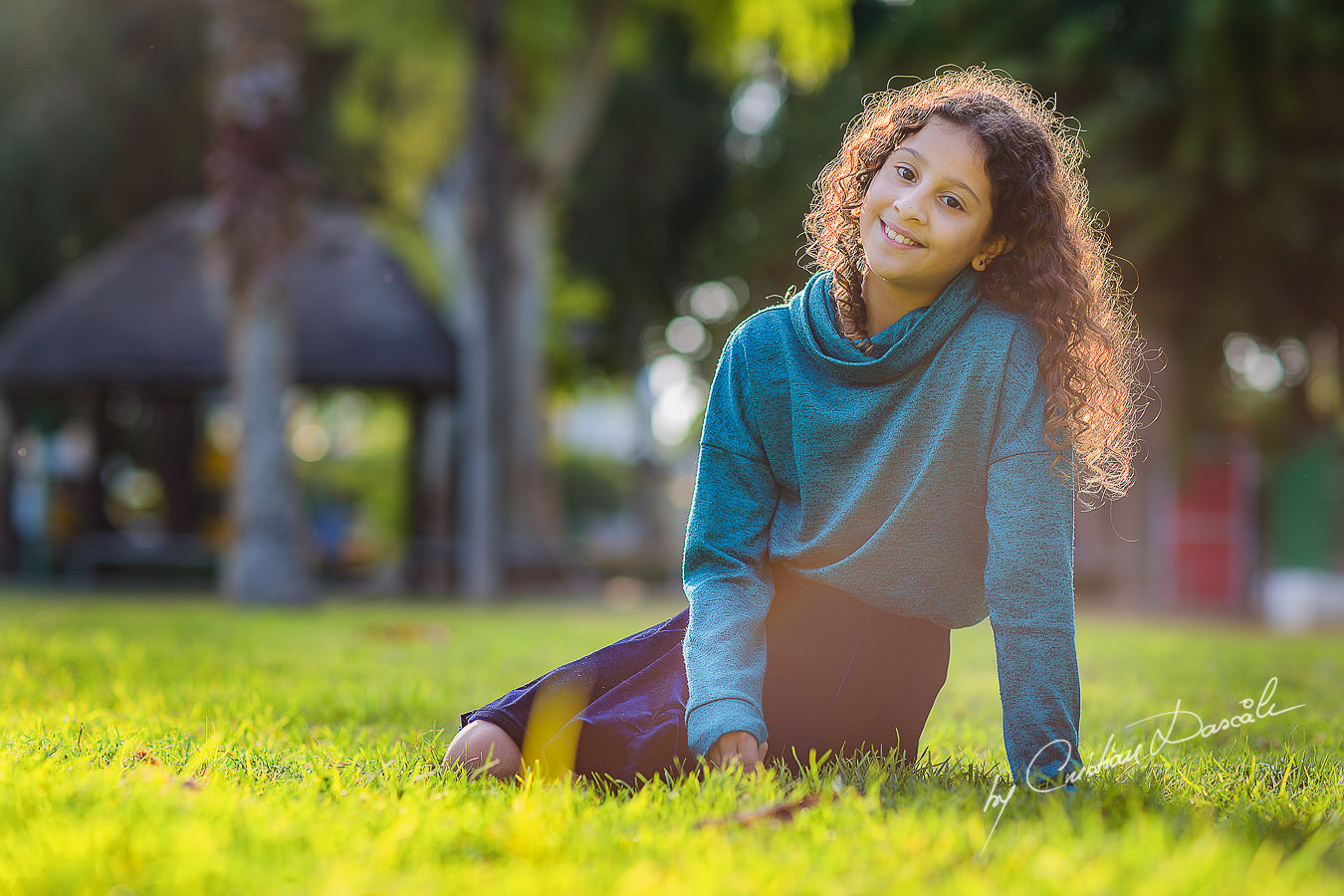 Beautiful young lady in the park, moments captured by Cristian Dascalu during a beautiful Limassol family photography photo session.