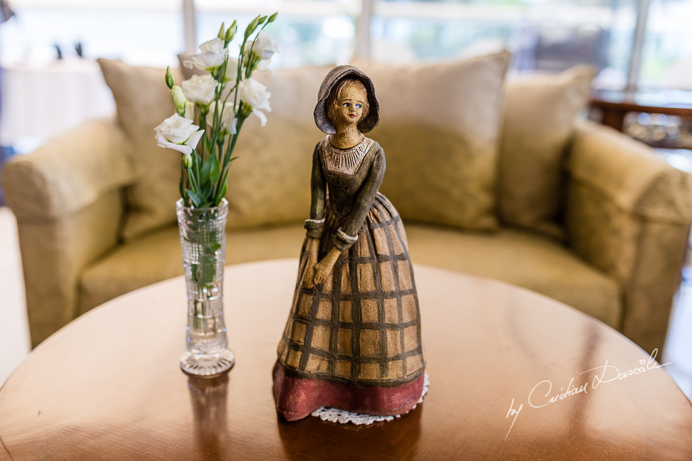 Beautiful statuette photographed by Cristian Dascalu during a wedding ceremony at St Raphael Hotel in Limassol, Cyprus.