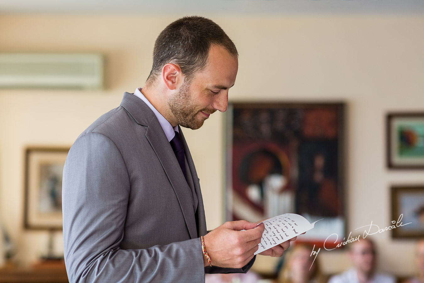 Groom's preparations captured by Cyprus Photographer Cristian Dascalu during a lovely wedding at St. Raphael Resort in Limassol, Cyprus.