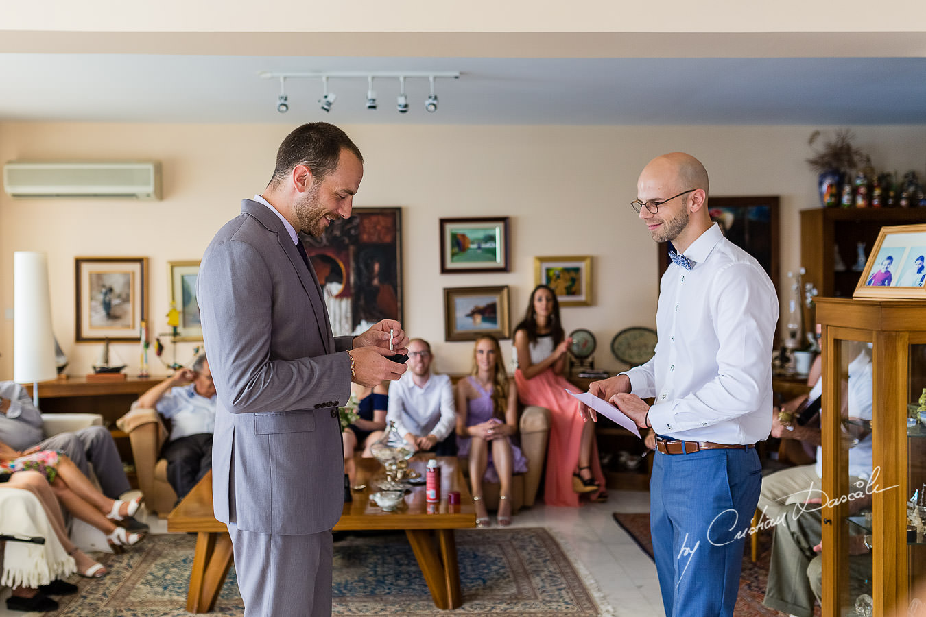 Groom's preparations captured by Cyprus Photographer Cristian Dascalu during a lovely wedding at St. Raphael Resort in Limassol, Cyprus.