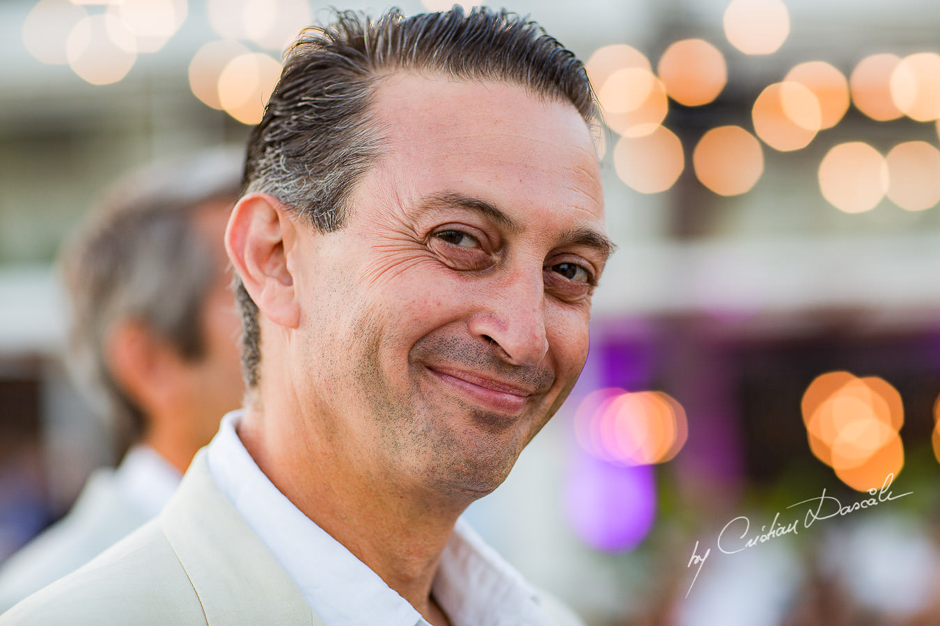 Portrait of the best man captured during a wedding photography at the Lighthouse Limassol, by Cyprus Photographer Cristian Dascalu.