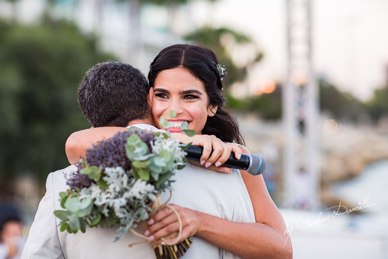 Moments with the bride and groom captured during a wedding photography at the Lighthouse Limassol, by Cyprus Photographer Cristian Dascalu.