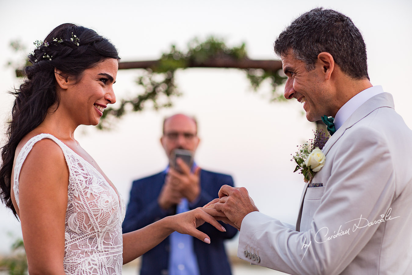 Moments with the bride and groom captured during a wedding photography at the Lighthouse Limassol, by Cyprus Photographer Cristian Dascalu.