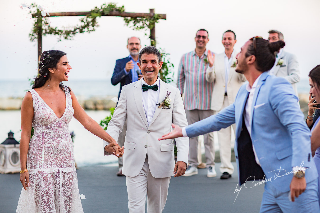 Moments with the bride and groom captured during a wedding photography at the Lighthouse Limassol, by Cyprus Photographer Cristian Dascalu.