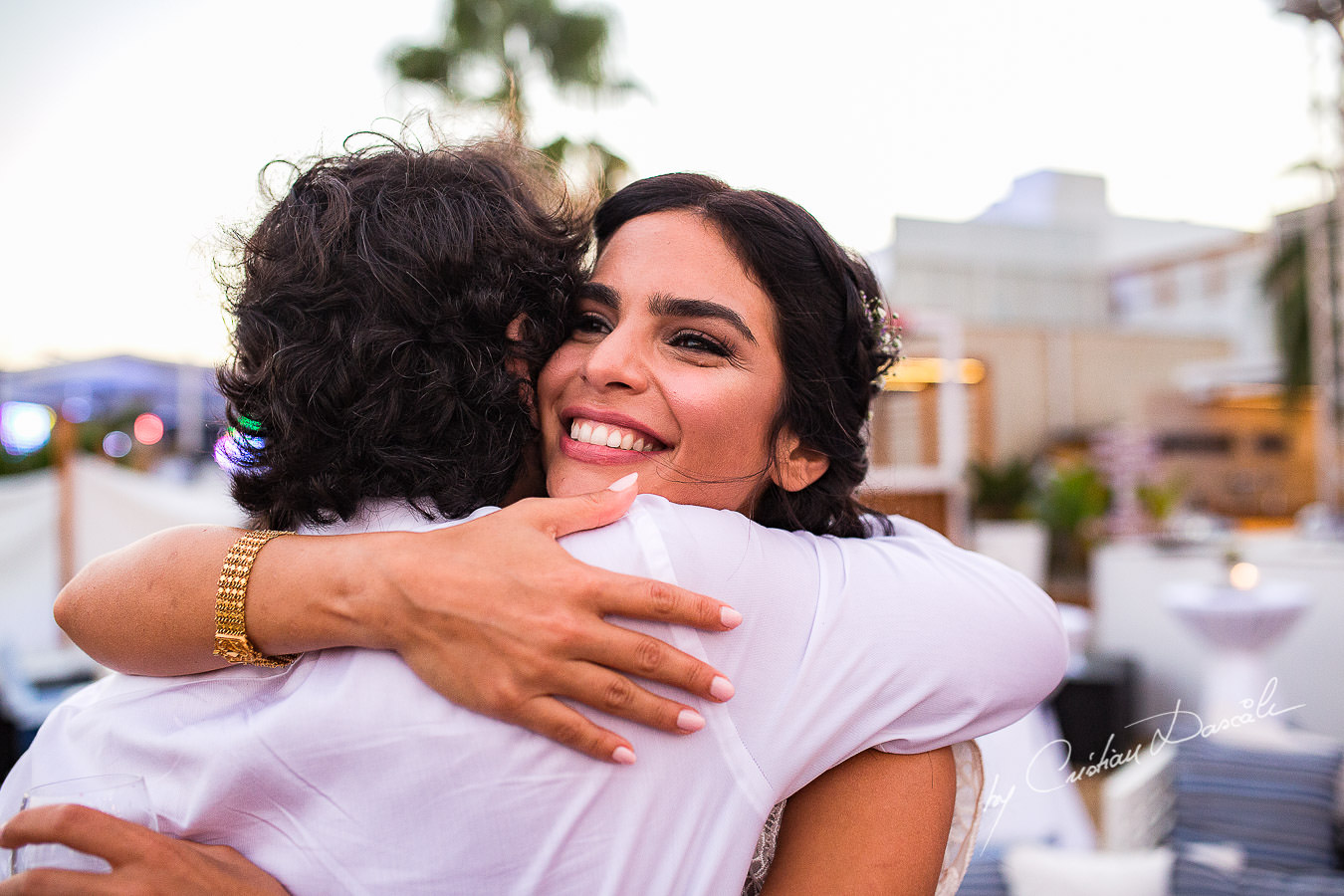 Emotional moment after the wedding Moments with the bride and groom captured during a wedding photography at the Lighthouse Limassol, by Cyprus Photographer Cristian Dascalu.