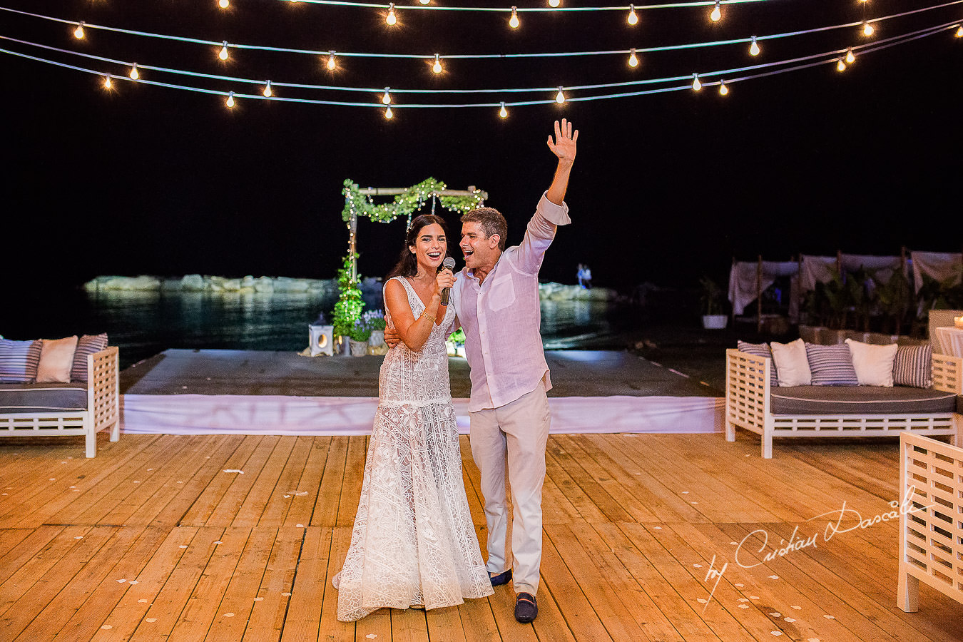 Moments with the bride and groom captured during a wedding photography at the Lighthouse Limassol, by Cyprus Photographer Cristian Dascalu.