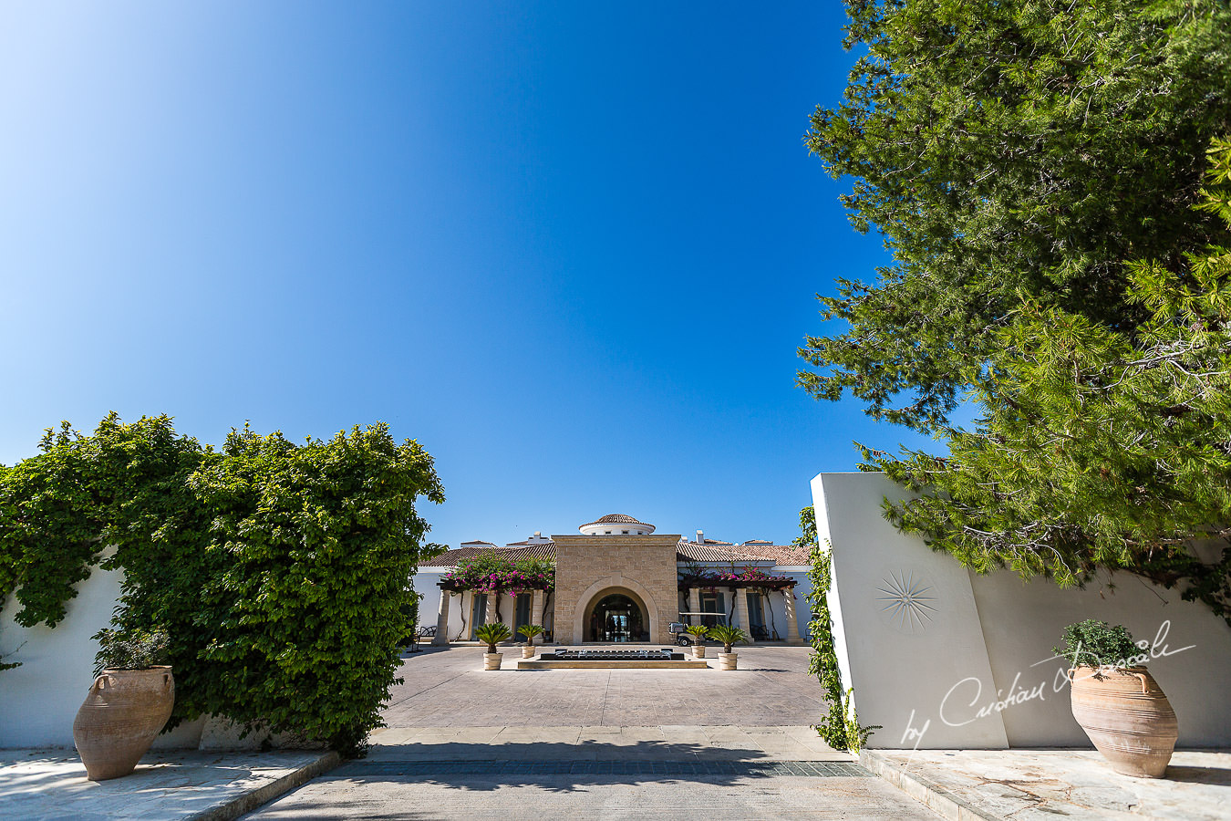 The entrance of the beautiful Anassa Hotel photographed by Cyprus Photographer Cristian Dascalu.