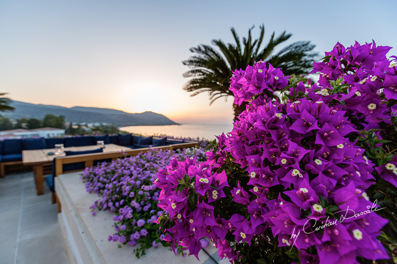 Breathtaking sunset view at the beautiful Anassa Hotel photographed by Cyprus Photographer Cristian Dascalu.