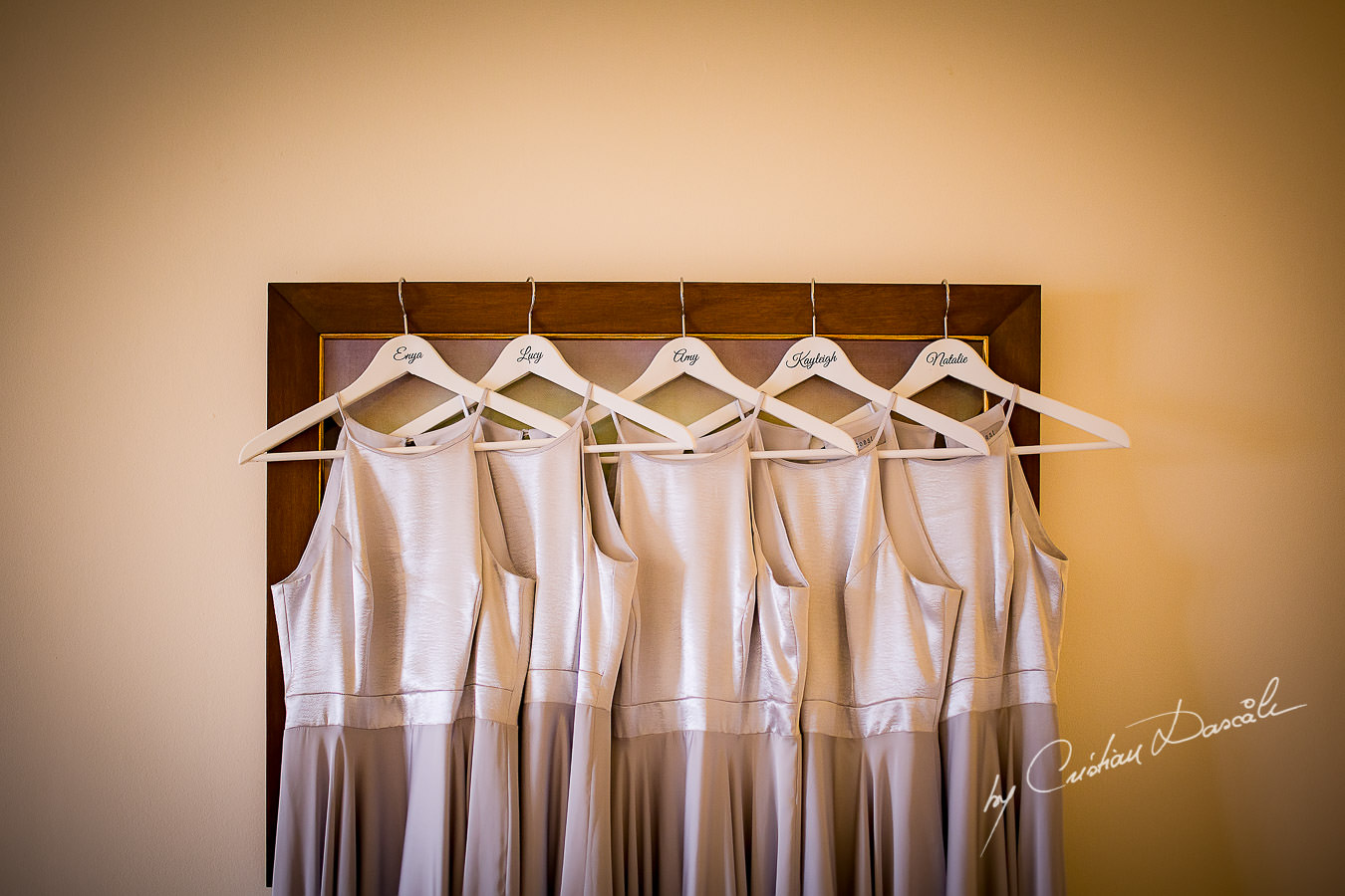 Bridal Party Gowns at a Beautiful Wedding at Elias Beach Hotel captured by Cyprus Photographer Cristian Dascalu.