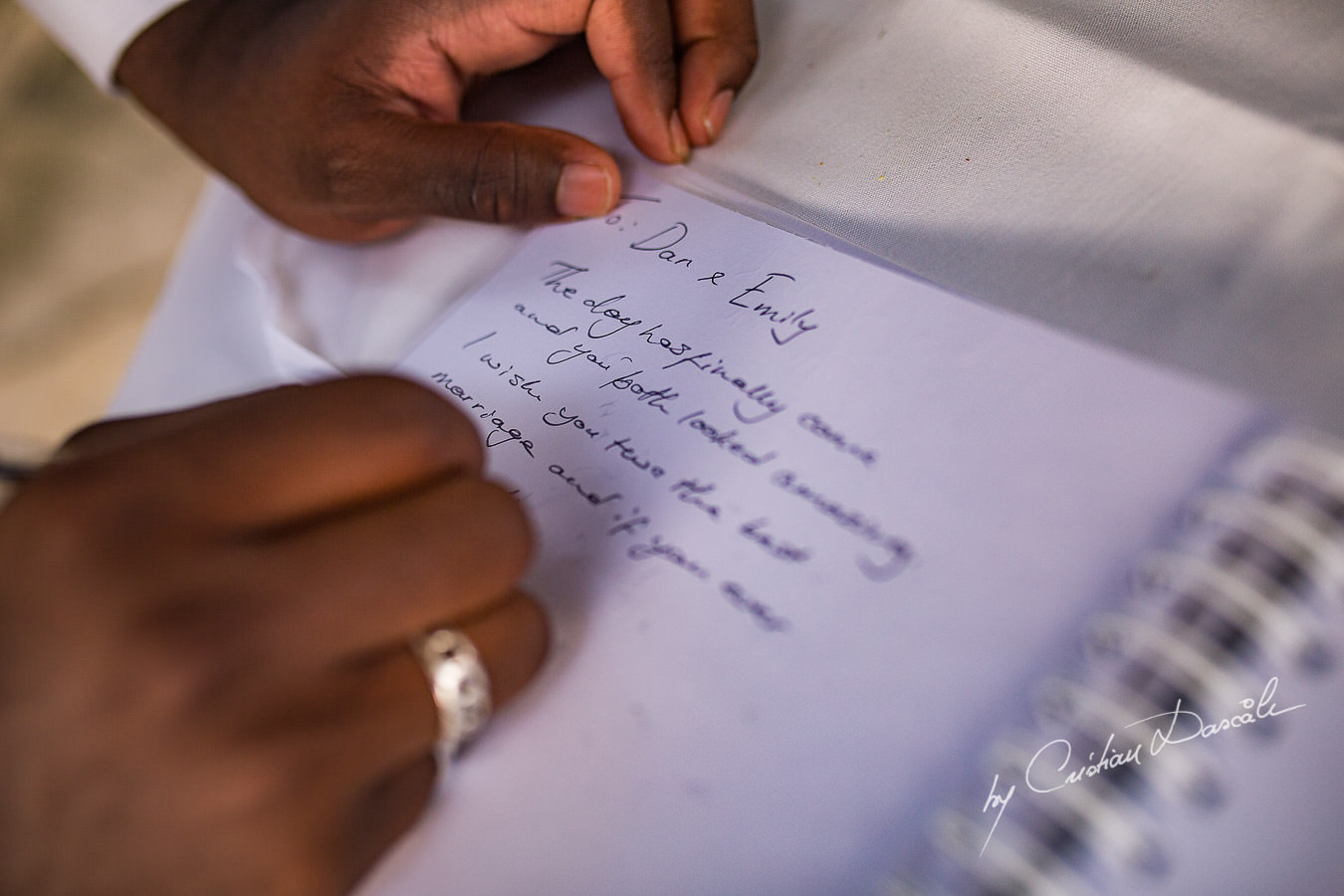 Wedding moments during a Beautiful Wedding at Elias Beach Hotel captured by Cyprus Photographer Cristian Dascalu.