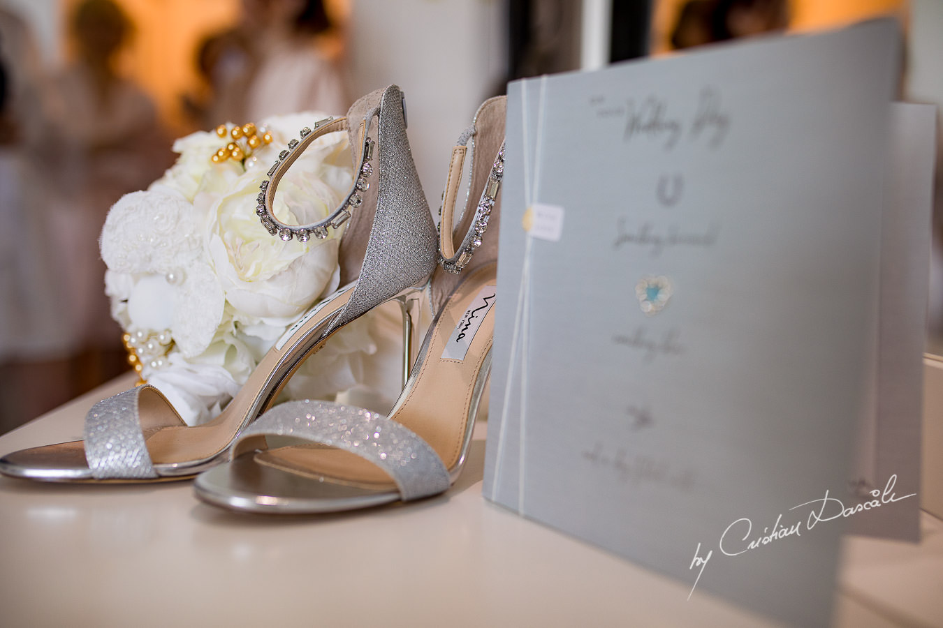 Brridal Wedding details captured during an Exquisite Wedding at Asterias Beach Hotel by Cyprus Photographer Cristian Dascalu.