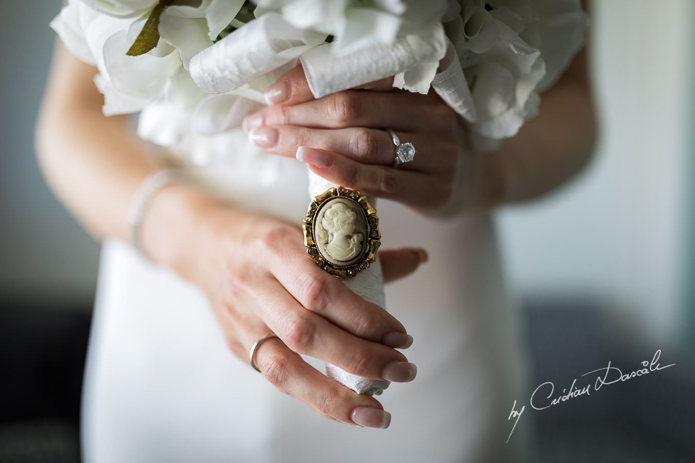 Bridal bouquet, moments captured during an Exquisite Wedding at Asterias Beach Hotel. Photography by Cyprus Photographer Cristian Dascalu.