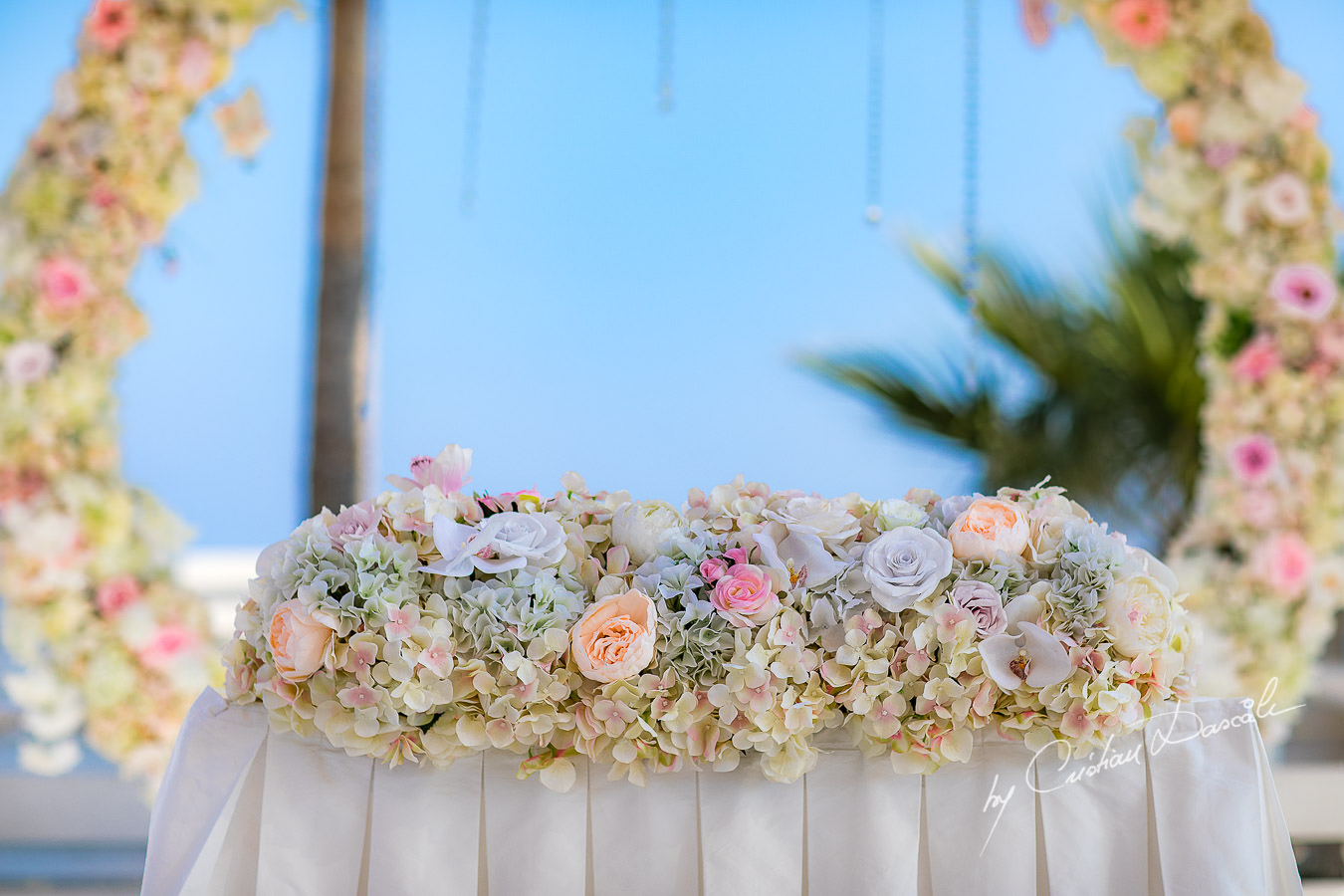 Beautiful Paper Flowers decorations, moments captured during an Exquisite Wedding at Asterias Beach Hotel. Photography by Cyprus Photographer Cristian Dascalu.