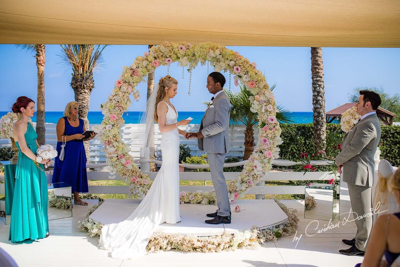 Wedding moments captured at an Exquisite Wedding at Asterias Beach Hotel. Photography by Cyprus Photographer Cristian Dascalu.