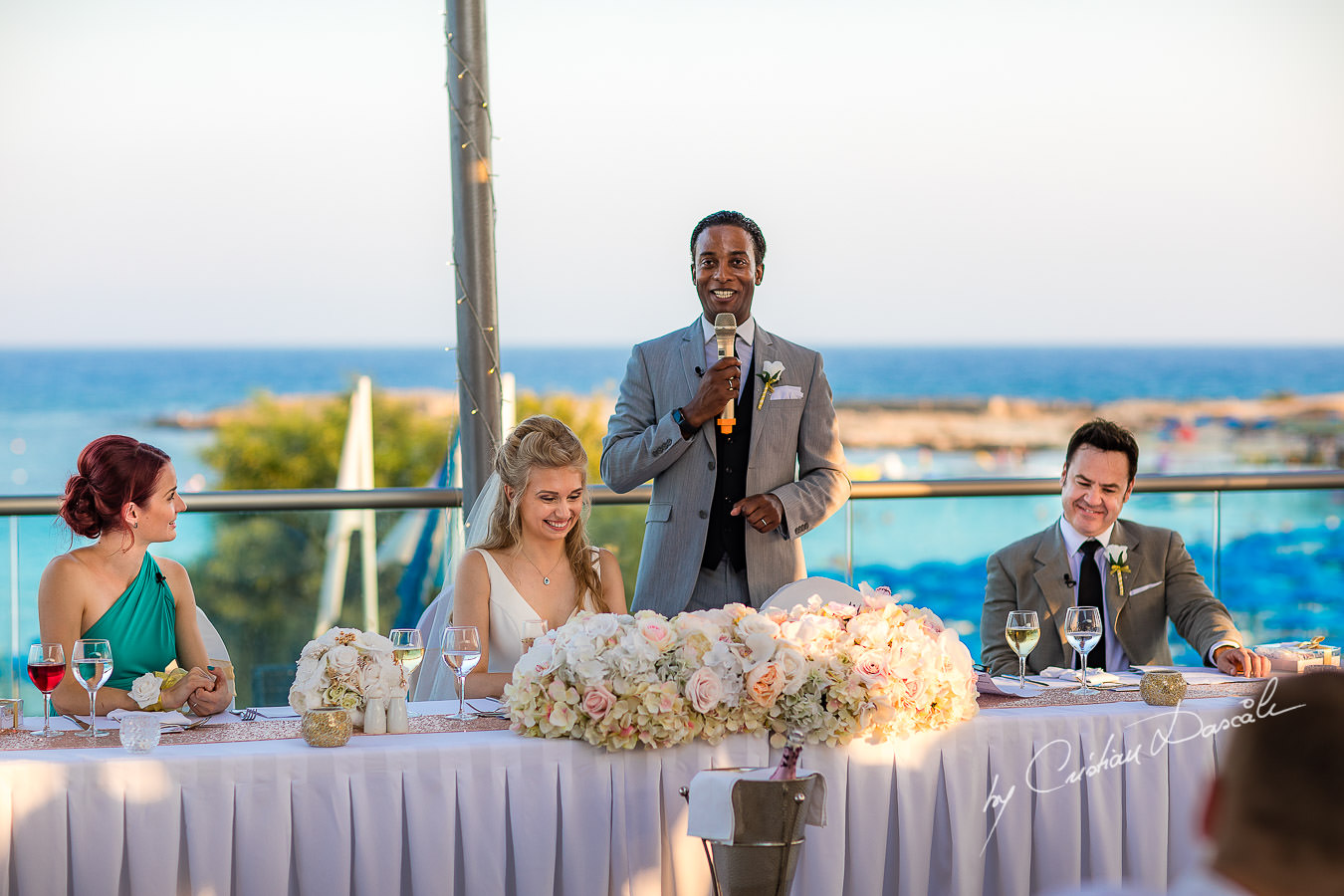 Wedding moments captured at an Exquisite Wedding at Asterias Beach Hotel. Photography by Cyprus Photographer Cristian Dascalu.