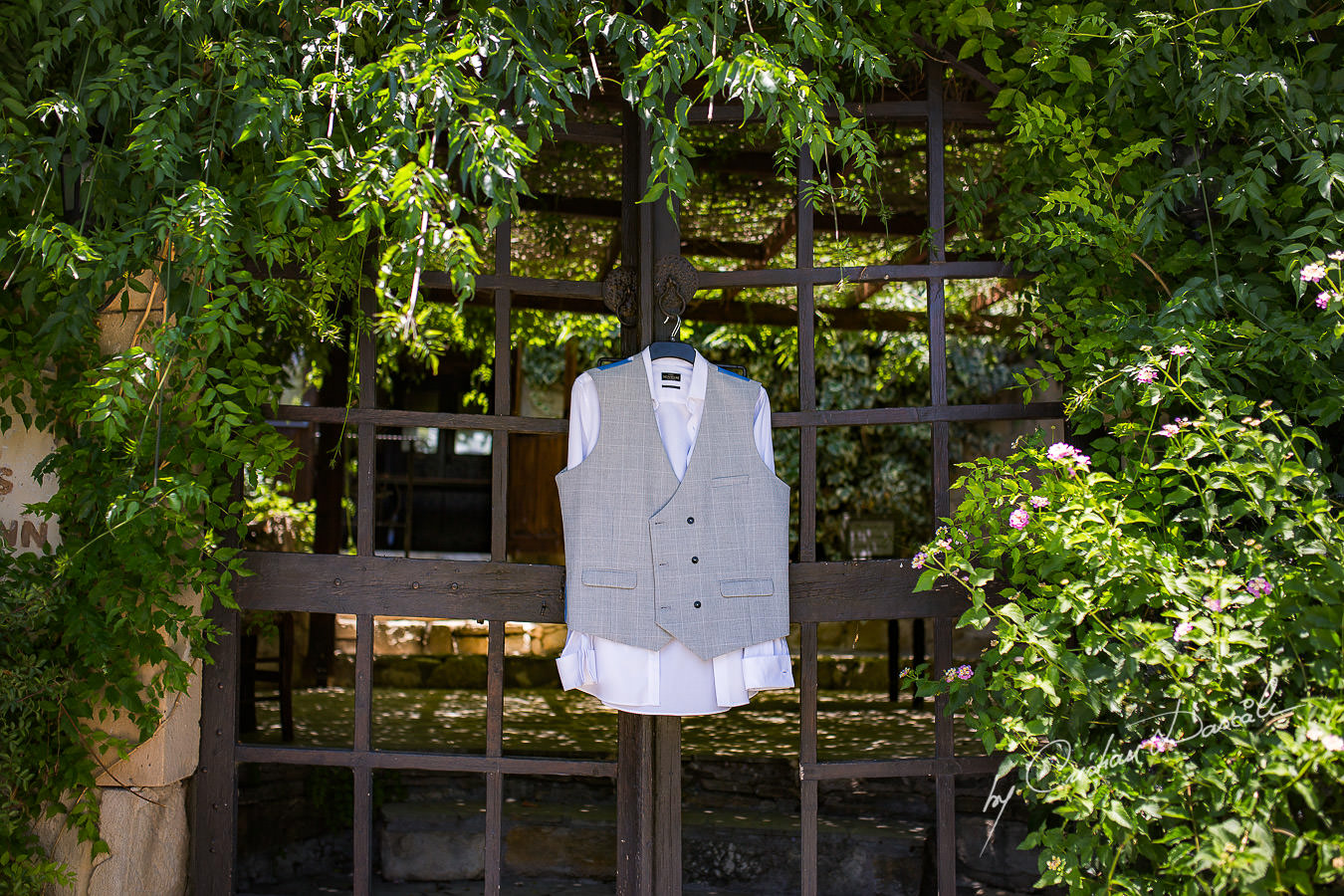 Groom details captured at a Vasilias Nikoklis Inn Wedding in Paphos. Cyprus Wedding Photography by Cristian Dascalu.