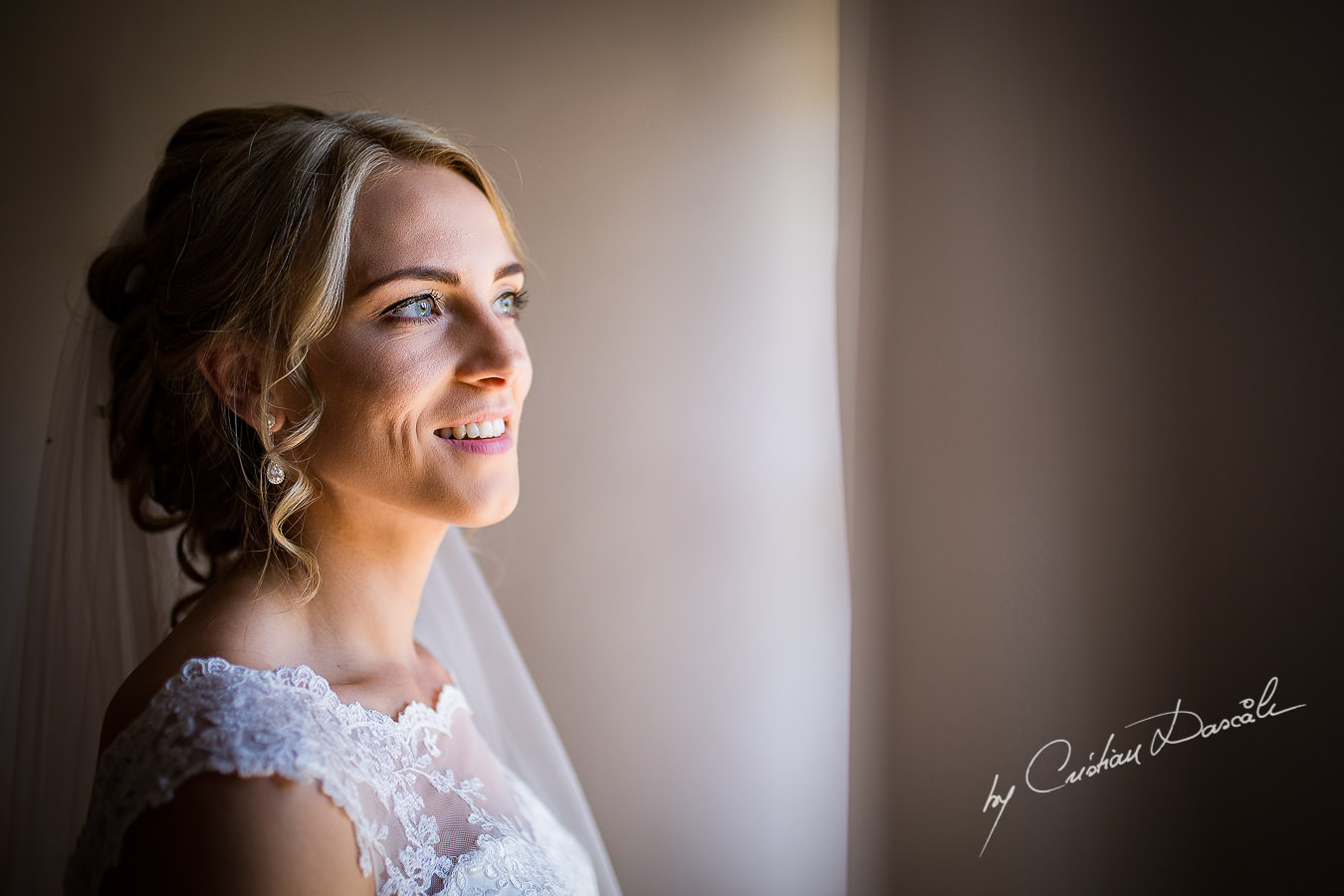 Bridal Portraiture captured at a Vasilias Nikoklis Inn Wedding in Paphos. Cyprus Wedding Photography by Cristian Dascalu.