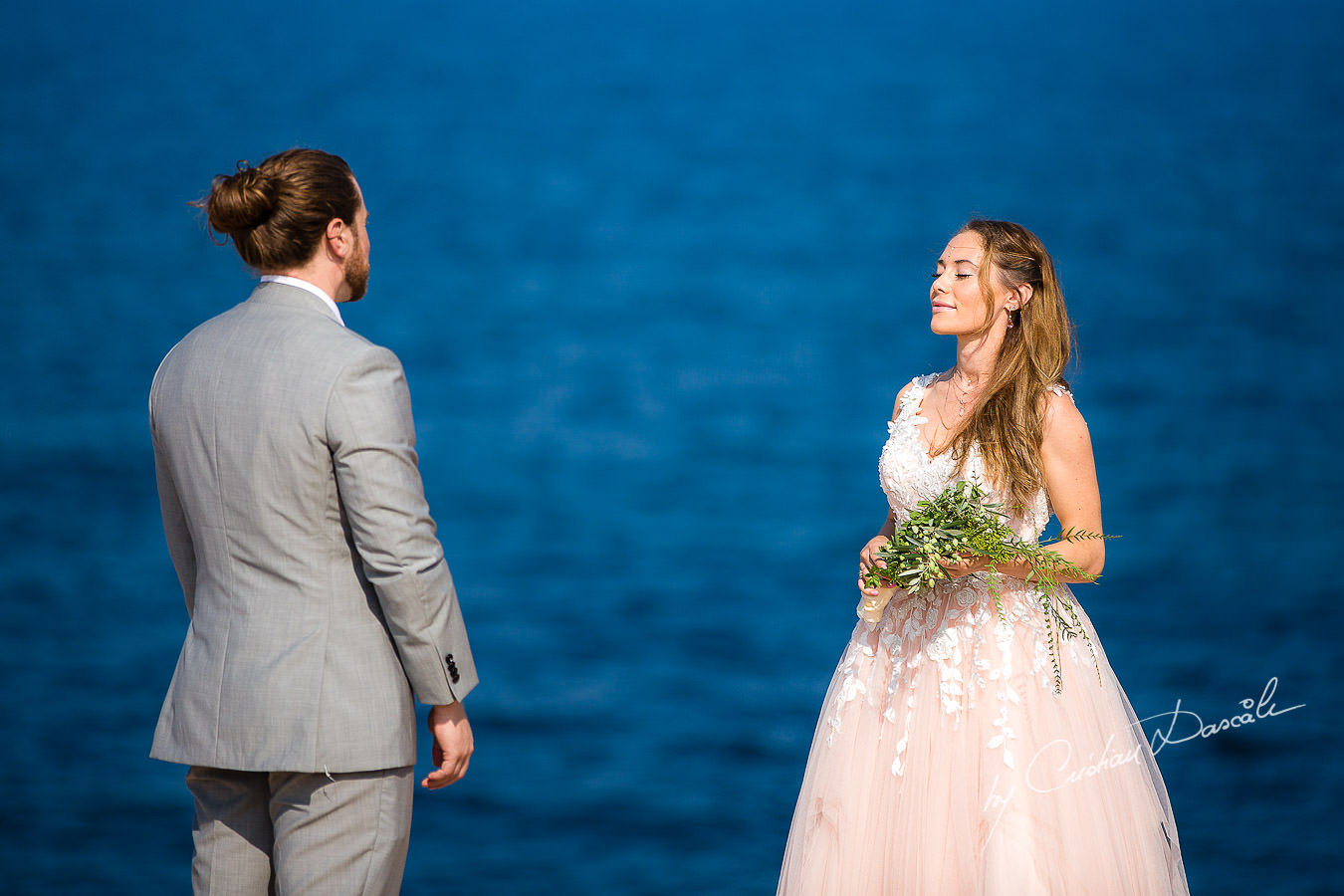 Bride and Groom during Wedding Ceremony, captured at a Shamanic Wedding Ceremony by Cyprus Wedding Photographer Cristian Dascalu.