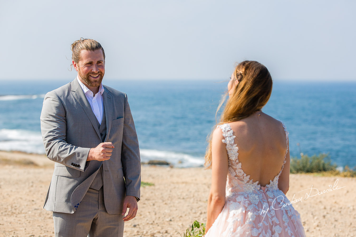 The bride and groom changing vows, moments captured by Cyprus Wedding Photographer Cristian Dascalu.