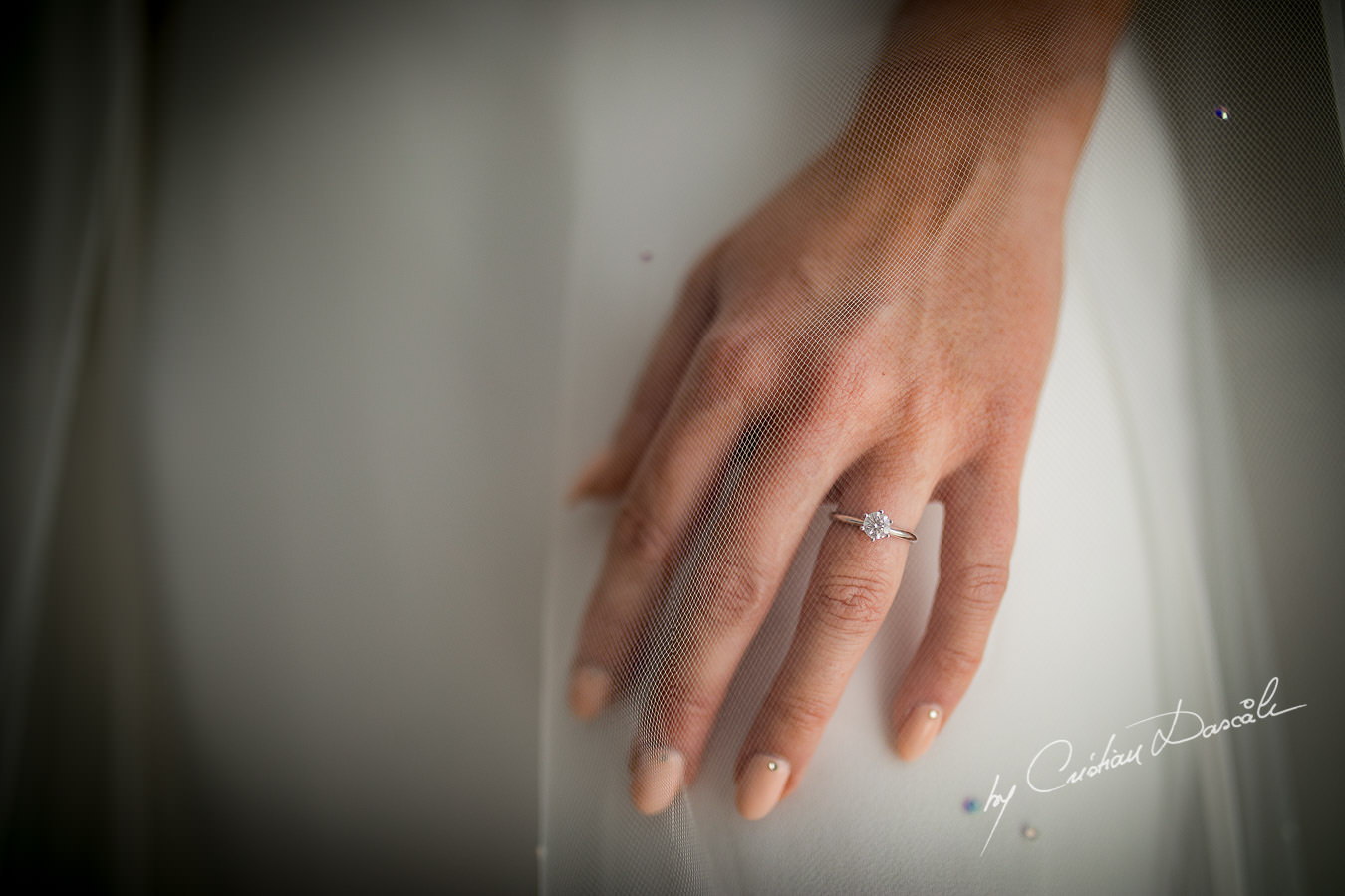 Engagement ring captured by Cristian Dascalu during an elegant Aphrodite Hills Wedding in Cyprus.