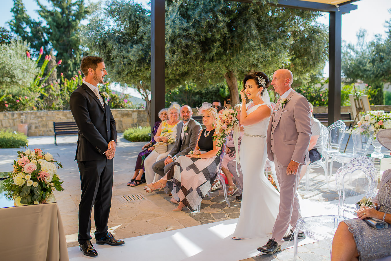 Emotional moments captured by Cristian Dascalu during an elegant Aphrodite Hills Wedding in Cyprus.