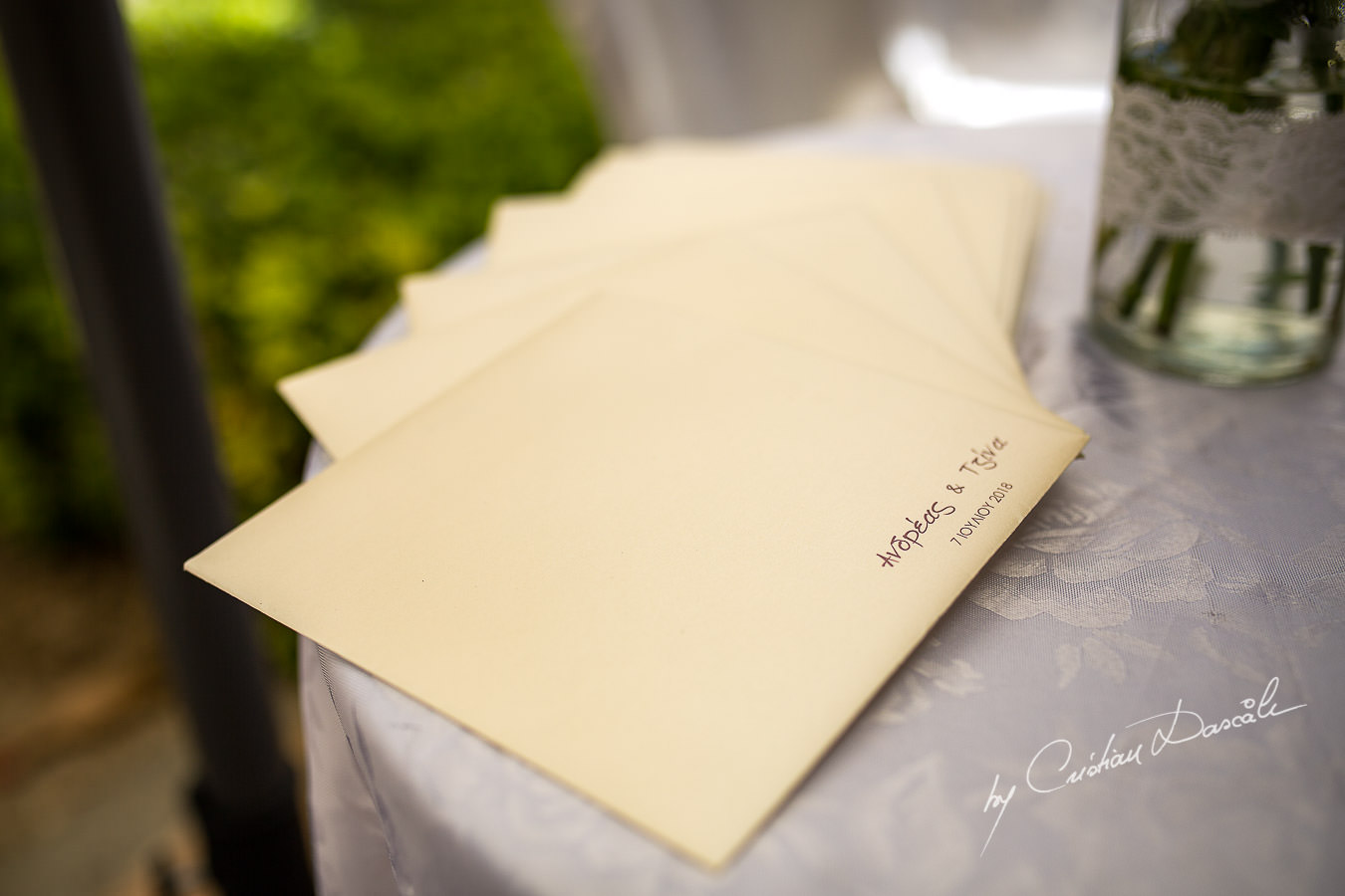 Wedding invitations captured by Cyprus Wedding Photographer Cristian Dascalu at a beautiful wedding in Larnaka, Cyprus.