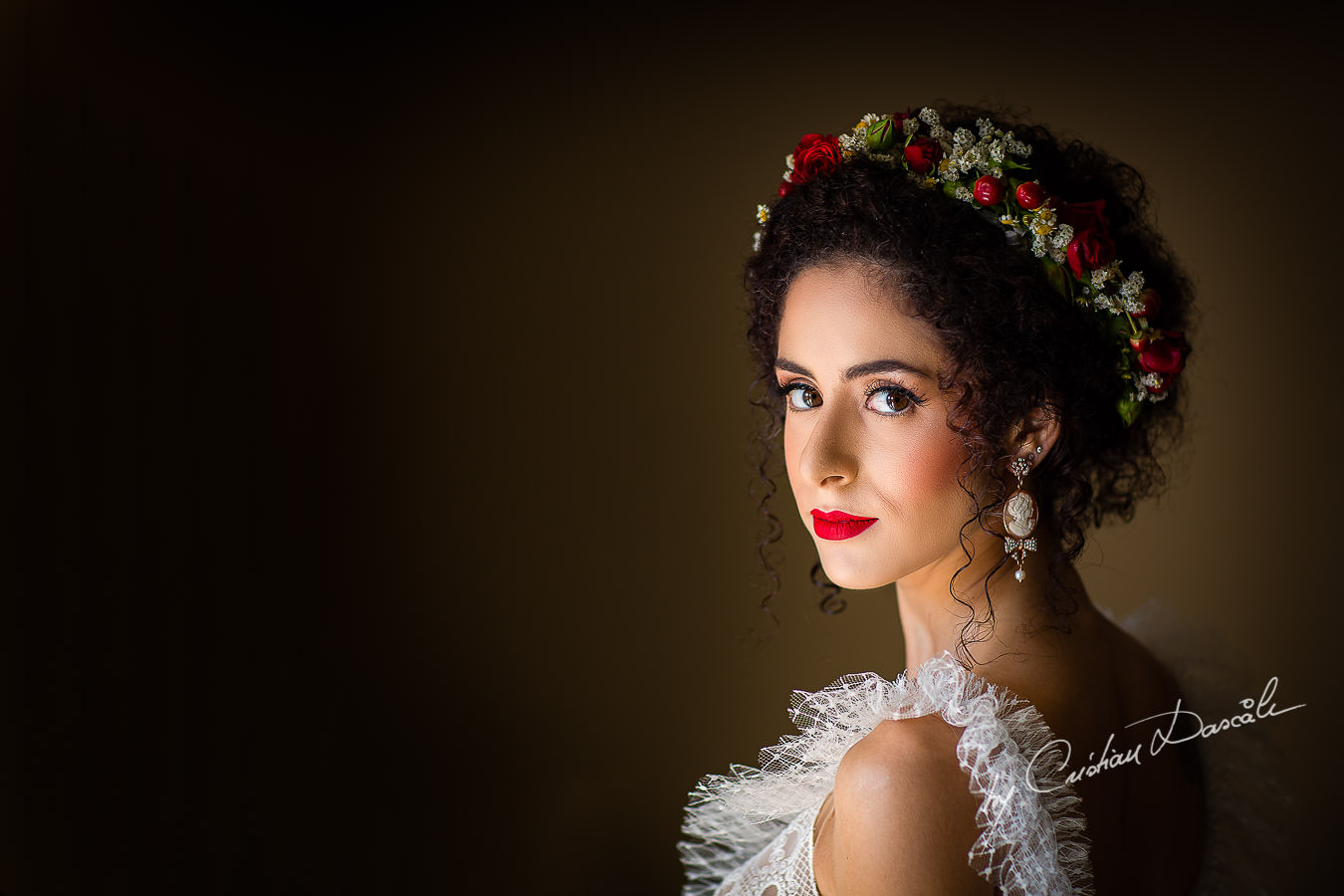 Bridal Portrait captured by Cyprus Wedding Photographer Cristian Dascalu at a beautiful wedding in Larnaka, Cyprus.