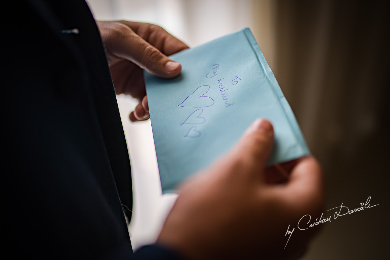 Bride`s letter for her husband to be, moment captured during an Elegant Minthis Hills Wedding, in Paphos, Cyprus.