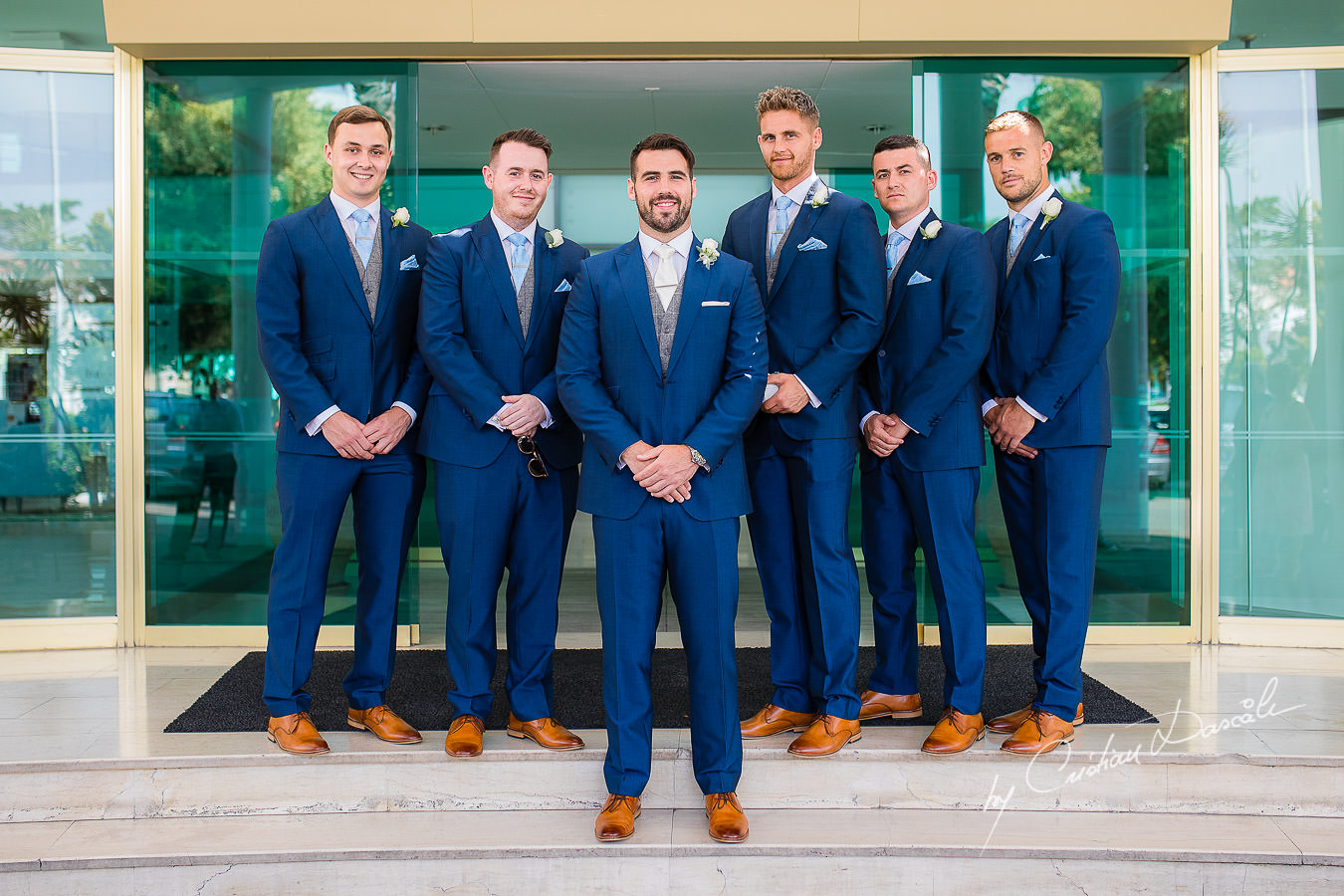 Groom and ushers, moment captured during an Elegant Minthis Hills Wedding, in Paphos, Cyprus.