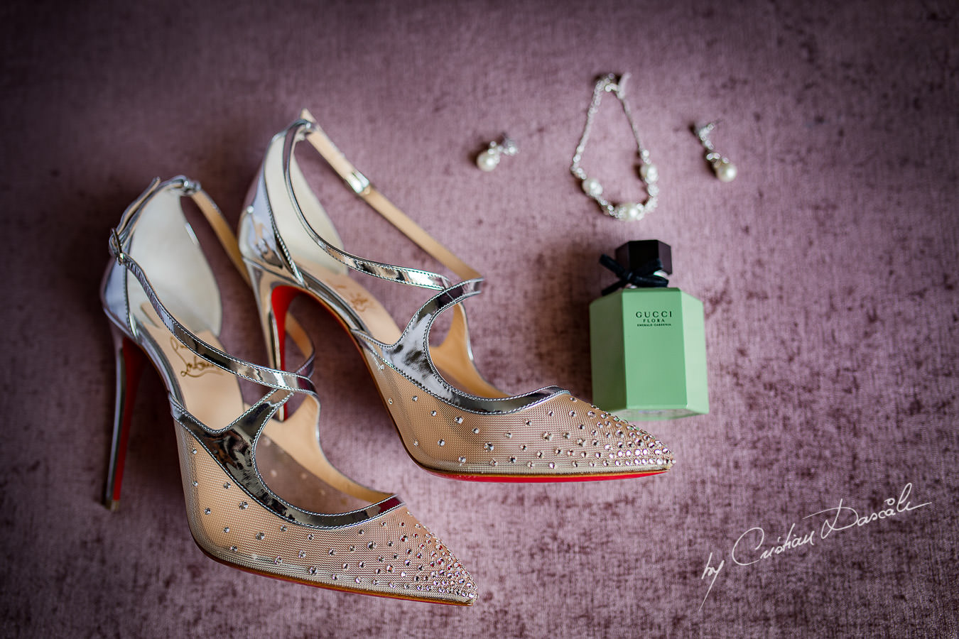 Wedding Shoes and Jewellery, captured during an Elegant Minthis Hills Wedding, in Paphos, Cyprus.